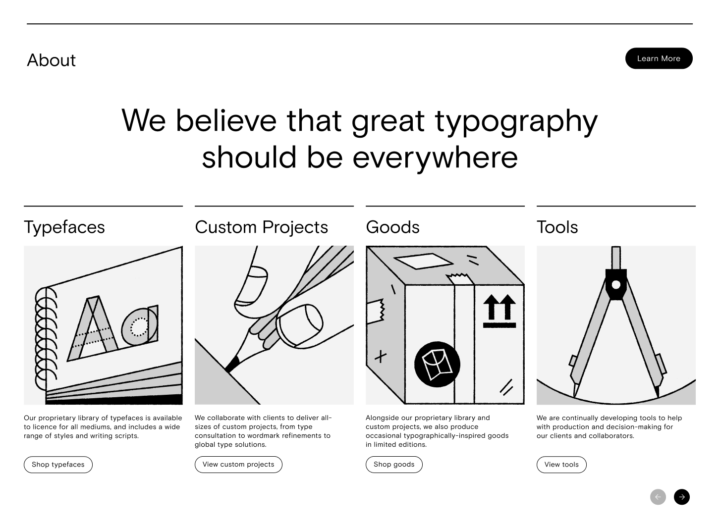 Colophon about section image