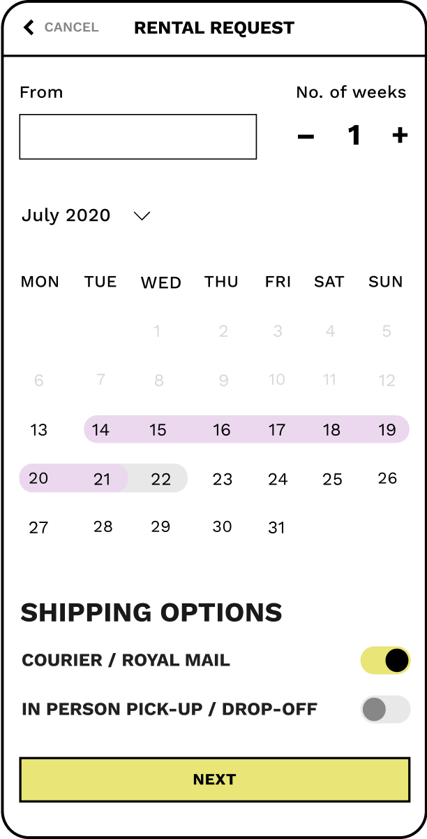 Loanhood request dates