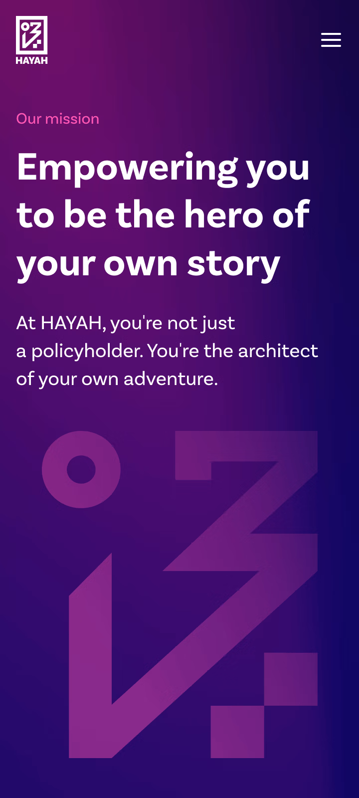 Hayah mobile web interface B