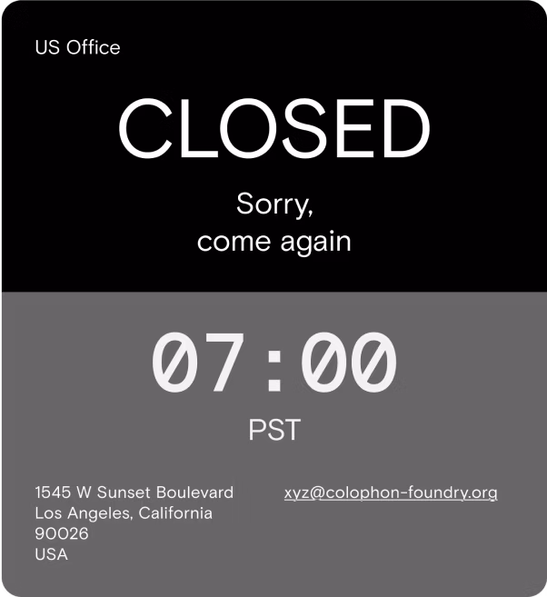 Colophon design element