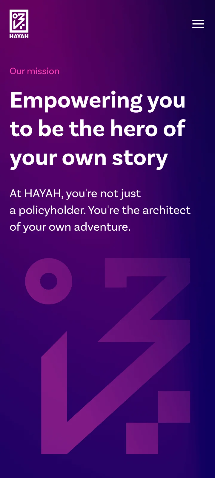 Hayah mobile web interface B