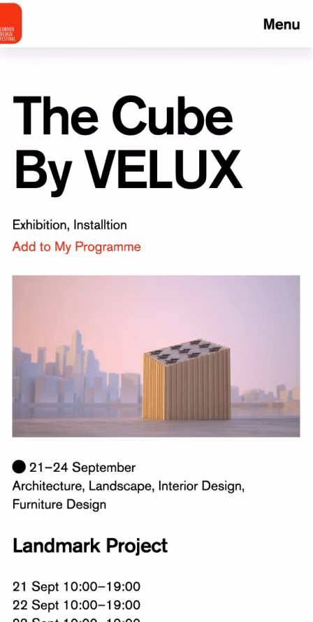 London Design Festival design element