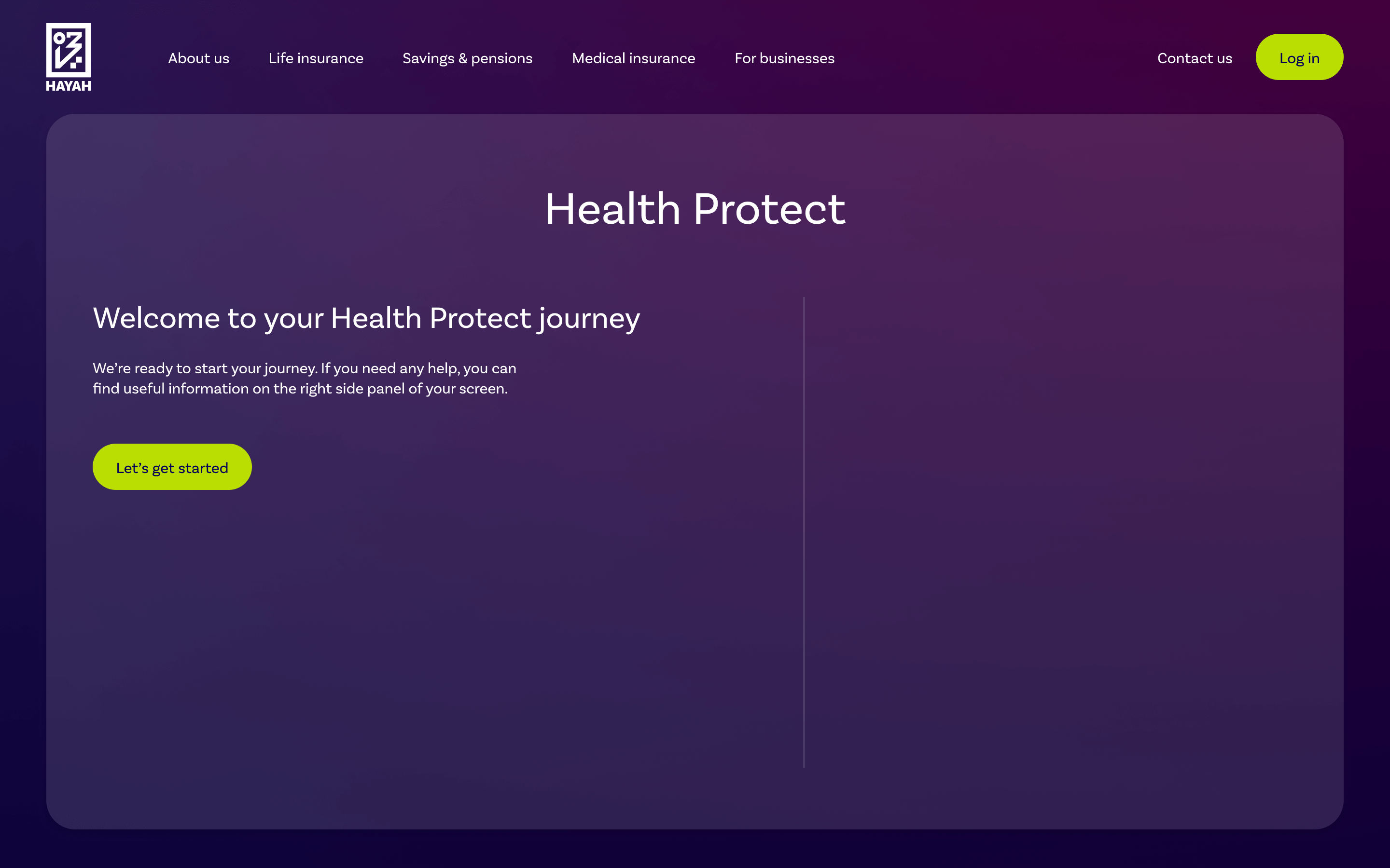 Hayah health protection journey starting point